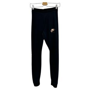 Nike Black Leggings Women's Size Small Soft Cotton athletic tights fitted
